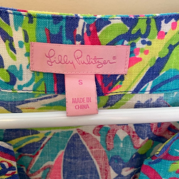 Lilly Pulitzer Marco Island linen tunic S - Picture 3 of 3